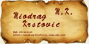 Miodrag Krstović vizit kartica
